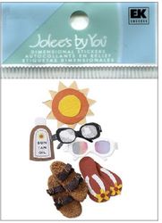 Beach Accessories, 3D scrapbook embellishment (Jolee's by You)