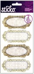 Farmhouse Floral Labels, TWO SHEETS scrapbook stickers (Sticko) 