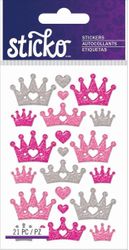 Mini Princess Crowns, 3D scrapbook stickers (Sticko) 
