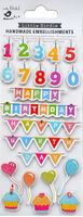 Birthday Bash, 3D Scrapbook stickers, 22/pk (Little Birdie)