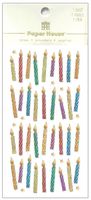 Birthday Candles, Holographic Foil Decorative scrapbook stickers (Paper House)