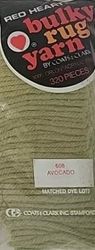 #608 Avocado - Bulky Rug Yarn by Red Heart, Latch Hook Yarn, 320 pieces