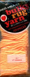 #617 Light Oranage - Bulky Rug Yarn by Red Heart, Latch Hook Yarn, 320 pieces