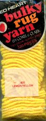 #620 Lemon Yellow - Bulky Rug Yarn by Red Heart, Latch Hook Yarn, 320 pieces