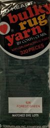 #626 Forest Green - Bulky Rug Yarn by Red Heart, Latch Hook Yarn, 320 pieces<br><font color=red>33% off</font>