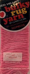 #629 Medium Pink - Bulky Rug Yarn by Red Heart, Latch Hook Yarn, 320 pieces<br><font color=red>33% off</font>