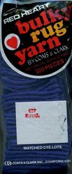 #637 Royal Blue - Bulky Rug Yarn by Red Heart, Latch Hook Yarn, 320 pieces