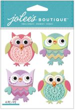 Cutesy Owls, animals 3D scrapbook stickers (Jolee's Boutique)<br><font color=red>33% off</font>