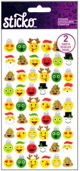 Christmas Emojis, scrapbook stickers (Sticko)