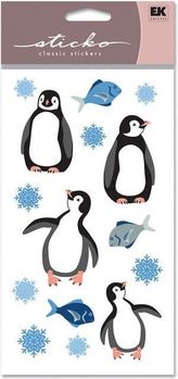 Sparkly Penguins, 4" x 7" scrapbook stickers (Sticko)<br><font color=red>25% off</font>