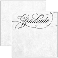 Cursive Graduate, graduation double-sided scrapbook paper (Scrapbook Customs)