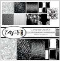 Congrats Grad Collection Kit, 8 double-sided scrapbook papers & sticker sheet (Reminisce)