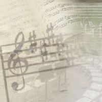 Band Collage, music scrapbook paper (Paper House)