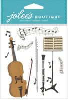 Musical Instruments & Notes, 3D scrapbook stickers (Jolee's Boutique)<br><font color=red>33% off</font>