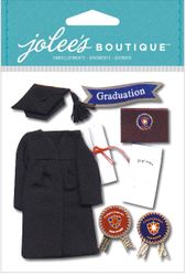 Graduation, 3D scrapbook stickers (Jolee's Boutique)<br><font color=red>33% off</font>