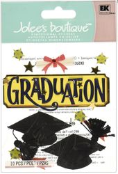 Graduation, 3D scrapbook stickers (Jolee's Boutique) 