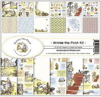 Winnie the Pooh Kit, 12 scrapbook papers, 12x12" (Reminisce Collection)