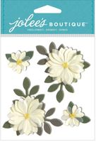 Vanilla Flowers, 3D scrapbook stickers (Jolee's Boutique) 