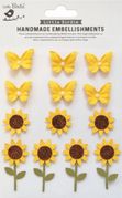 Sunny Delight, flowers, 3D Scrapbook stickers, 13/pk (Little Birdie)<br><font color=red>25% off</font>