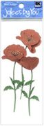Poppy flowers, 3D scrapbook embellishment (Jolee's by You)