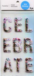 Celebrate, 3-D Shaker scrapbook stickers (Recollections)<br><font color=red>25% off</font>