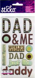 Dad Phrase Cafe, family, scrapbook stickers (Sticko)<br><font color=red>25% off</font>