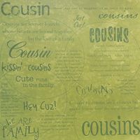 Cousins, Family Scrapbook Paper (It Takes Two)