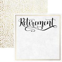 Retirement w/ gold stars, double-sided scrapbook paper (Scrapbook Customs) 