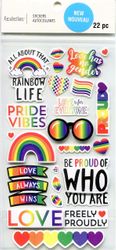 Pride Vibes, 3-D scrapbook stickers (Recollections)<br><font color=red>25% off</font>