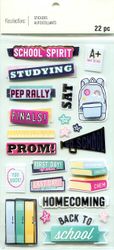 School Spirit, 3-D scrapbook stickers (Recollections)<br><font color=red>25% off</font>
