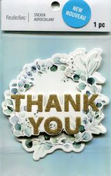 Thank You, 3-D scrapbook stickers, 4x5" (Recollections)<br><font color=red>25% off</font>
