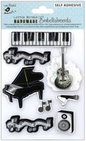 Musical Notes, 3D Scrapbook stickers, 9/pk (Little Birdie)<br><font color=red>25% off</font>