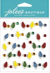 Christmas Lights, repeats 3D scrapbook stickers (Jolee's Boutique) 
