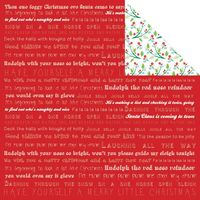 Santa's List Collection, Jolly Man, Christmas double-sided scrapbook cardstock (Kaisercraft)