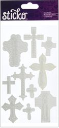 Crosses, religious, 4" x 7", 3D scrapbook stickers (Sticko)<br><font color=red>25% off</font>