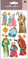Nativity, Christmas, 4" x 7" scrapbook stickers (Sticko)<br><font color=red>25% off</font>