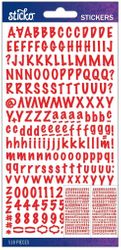 Alphabet: Red Marker Small, 4" x 7" scrapbook stickers (Sticko)<br><font color=red>25% off</font>