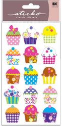 Electric Cupcakes, foiled scrapbook stickers (Sticko)<br><font color=red>50% off</font>