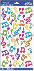 Music Notes, 4x7" 3D gel scrapbook stickers (Sticko)<br><font color=red>25% off</font> 
