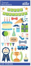 Boy Birthday, scrapbook stickers (Sticko)<br><font color=red>50% off</font>