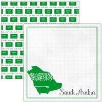 Saudi Arabia, double sided scrapbook paper (Scrapbook Customs)