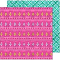 Sugarplum Wishes #3, Christmas double sided scrapbook paper (American Crafts)