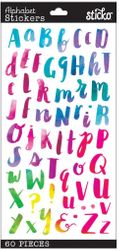 Watercolor Alphabet, scrapbook stickers (Sticko)<br><font color=red>50% off</font>