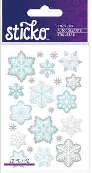 Snowflakes, epoxy scrapbook stickers (Sticko)<br><font color=red>50% off</font>