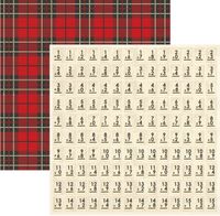 Back to School Collection - Lunch Box Plaid, double-sided scrapbook paper (Carta Bella)