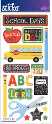 School Days, 6" x 12" scrapbook stickers (Sticko)<br><font color=red>25% off</font>