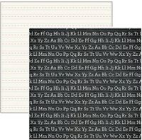 Off to School Collection - Academic Alphabet, double-sided scrapbook paper (Echo Park) 