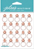 Rose Gold Rings,3D scrapbook stickers (Jolee's Boutique)<br><font color=red>33% off</font>