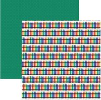 Off to School Collection - Coloring Crayons, double-sided scrapbook paper (Echo Park) 