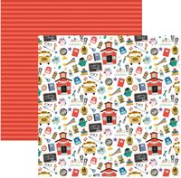 Off to School Collection - Welcome to Class, double-sided scrapbook paper (Echo Park) 